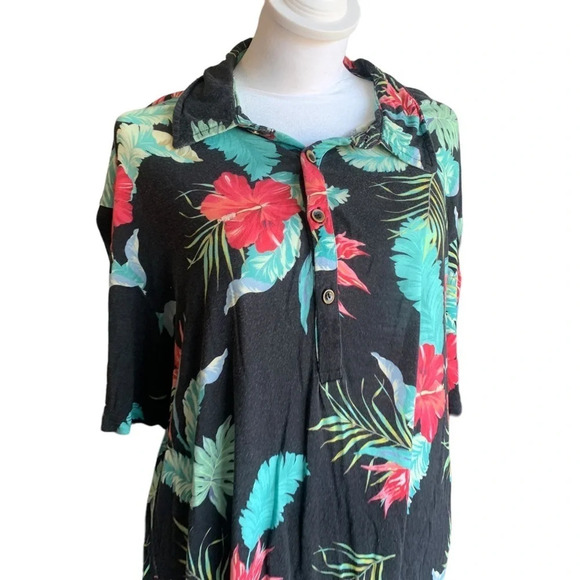 ZARA men's XL black Hawaiian faded shirt - Picture 3 of 5